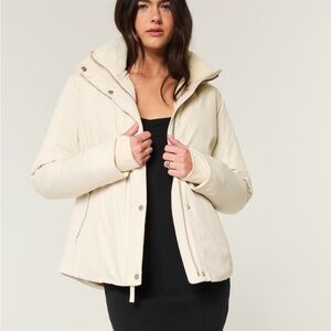 FAUX FUR-LINED ALL-WEATHER JACKET